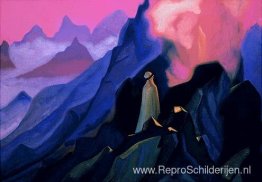 Mohammed op de berg Hira Mohammed op de berg Hira