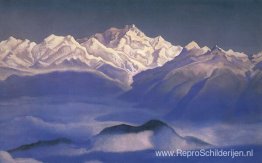 Himalaya. Blauwe bergen. Himalaya. Blauwe bergen.