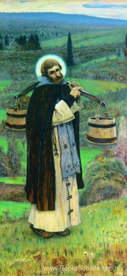 De werken van Sint Sergius (linkerdeel van het drieluik) De werken van Sint Sergius (linkerdeel van het drieluik)