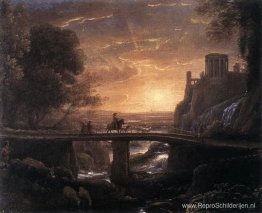 Landschap met een denkbeeldig zicht op Tivoli Landschap met een denkbeeldig zicht op Tivoli