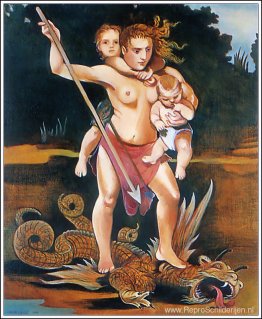 Drakendoder met twee zonen Drakendoder met twee zonen