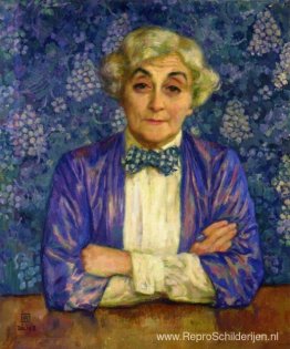 Mevrouw van Rysselberghe in een geruite vlinderdas Mevrouw van Rysselberghe in een geruite vlinderdas