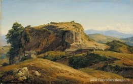 Heuvelachtig landschap, Auvergne Heuvelachtig landschap, Auvergne