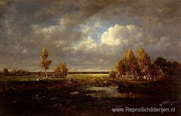 De vijver vlakbij de weg De vijver vlakbij de weg