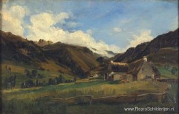 Een heuvelachtig landschap in de Auvergne Een heuvelachtig landschap in de Auvergne