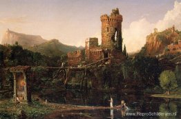 Landschapscompositie Italiaans landschap Landschapscompositie Italiaans landschap