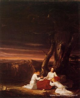 Engelen die Christus dienen in de wildernis Engelen die Christus dienen in de wildernis