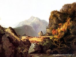 Scène uit 'De laatste der Mohikanen', door James Fenimore Cooper Scène uit 'De laatste der Mohikanen', door James Fenimore Cooper