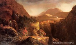 Landschap met figuren Een scène uit De laatste der Mohikanen Landschap met figuren Een scène uit De laatste der Mohikanen