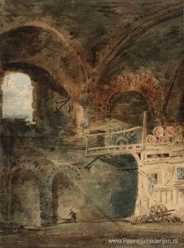 De ruïnes van de baden van keizer Julianus, Hôtel de Cluny, Pari De ruïnes van de baden van keizer Julianus, Hôtel de Cluny, Pari