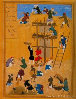 Bouw van het fort van Kharnaq Bouw van het fort van Kharnaq