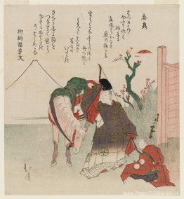 Late Spring' Narihira en begeleider Late Spring' Narihira en begeleider