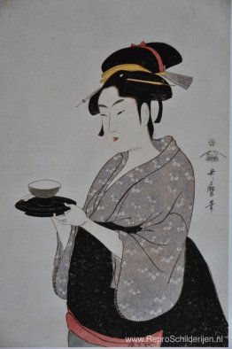 Portret van Naniwaya Okita Portret van Naniwaya Okita