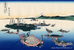 Tsukada-eiland in de provincie Musashi Tsukada-eiland in de provincie Musashi