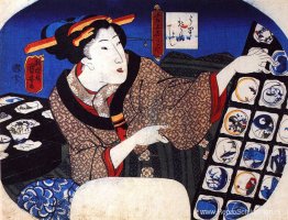 Vrouw die decoratieve kommen verkoopt Vrouw die decoratieve kommen verkoopt