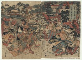 Oguri Hangan Sukeshige in de strijd Oguri Hangan Sukeshige in de strijd