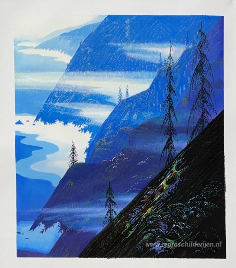 Sterrenstof blauw – met de hand geschilderde reproductie, foto van het voltooide schilderij