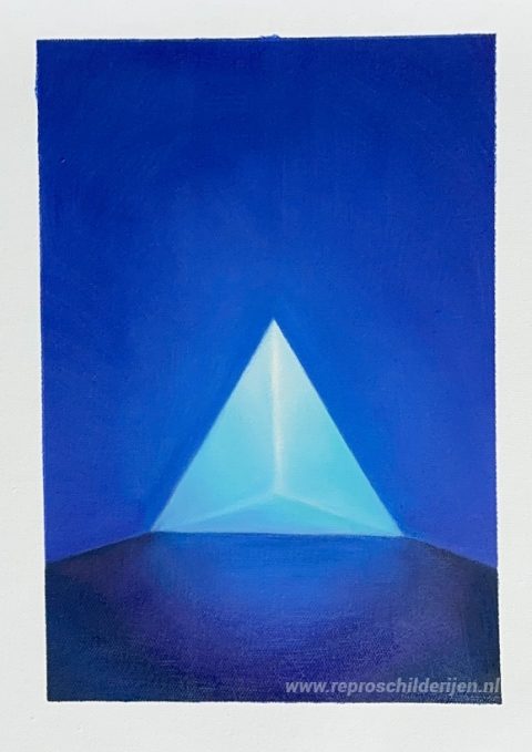 Gard Blauw – met de hand geschilderde reproductie, foto van het voltooide schilderij