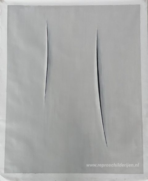 Ruimteconcept – met de hand geschilderde reproductie, foto van het voltooide schilderij