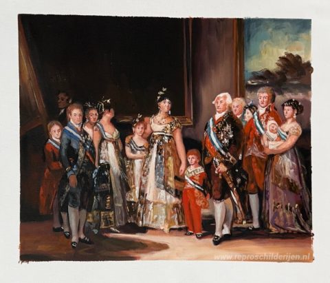 De Hope-familie van Sydenham Kent – met de hand geschilderde reproductie, foto van het voltooide schilderij