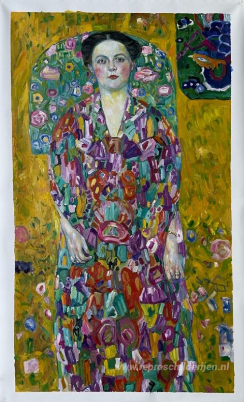 Portret Van Eugenia Primavesi – met de hand geschilderde reproductie, foto van het voltooide schilderij