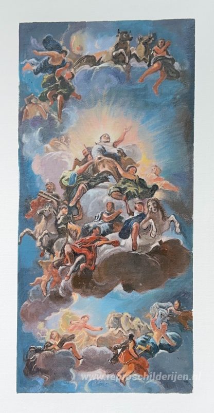 Apotheose van de Medici  – met de hand geschilderde reproductie, foto van het voltooide schilderij