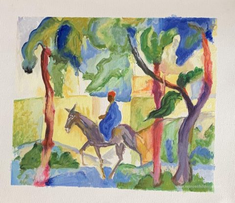 Schilderij in opdracht – foto van het voltooide schilderij