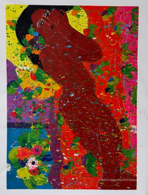 Gauguin? Ting? – met de hand geschilderde reproductie, foto van het voltooide schilderij
