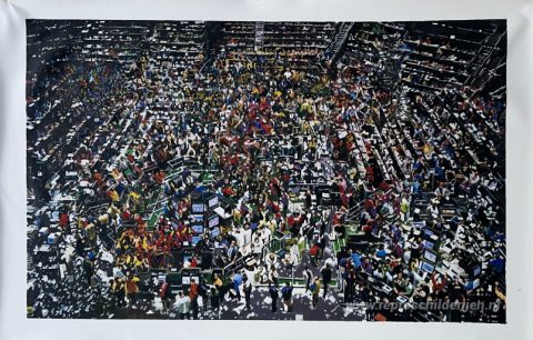 Raad van Handel van Chicago II – met de hand geschilderde reproductie, foto van het voltooide schilderij
