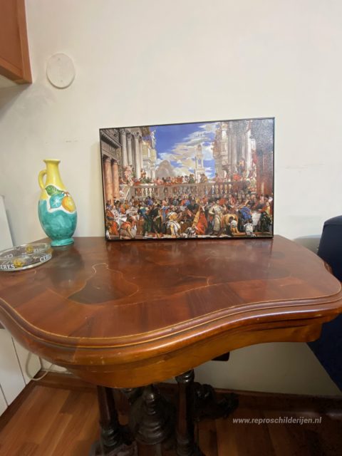 De bruiloft te Kana – met de hand geschilderde reproductie, foto van het voltooide schilderij
