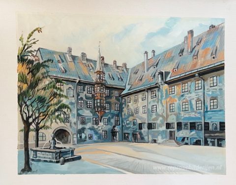 Schilderij in opdracht – foto van het voltooide schilderij