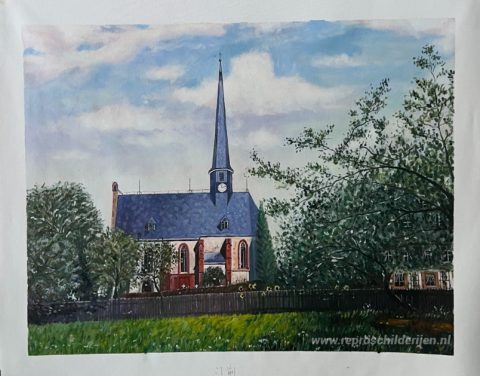 Schilderij in opdracht – foto van het voltooide schilderij