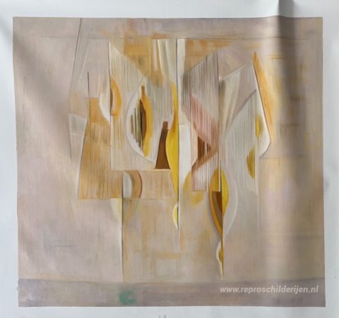 onbekende titel – met de hand geschilderde reproductie, foto van het voltooide schilderij
