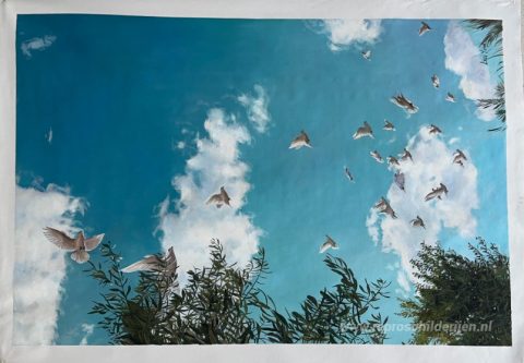 Schilderij in opdracht – foto van het voltooide schilderij