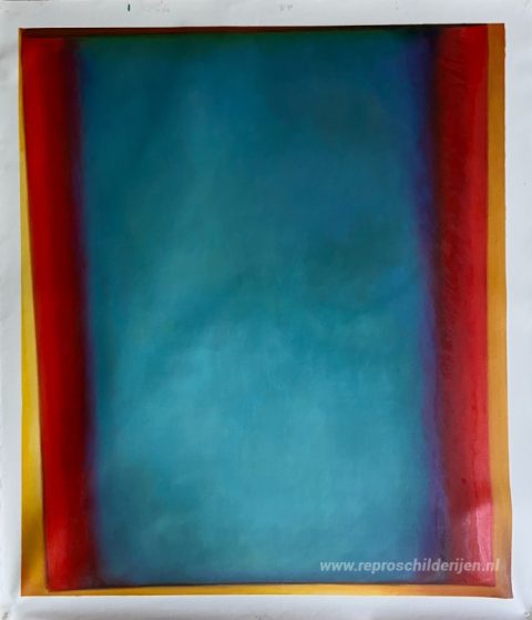 Groot blauw – met de hand geschilderde reproductie, foto van het voltooide schilderij
