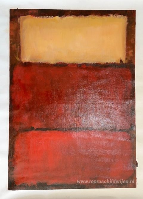 Rood – met de hand geschilderde reproductie, foto van het voltooide schilderij