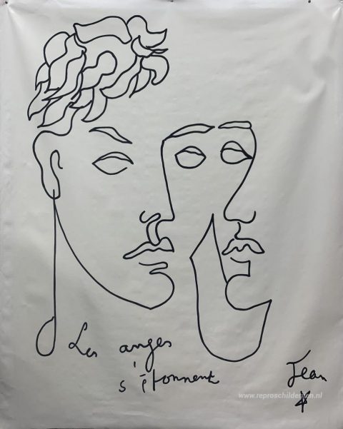 Zonder titel – met de hand geschilderde reproductie, foto van het voltooide schilderij