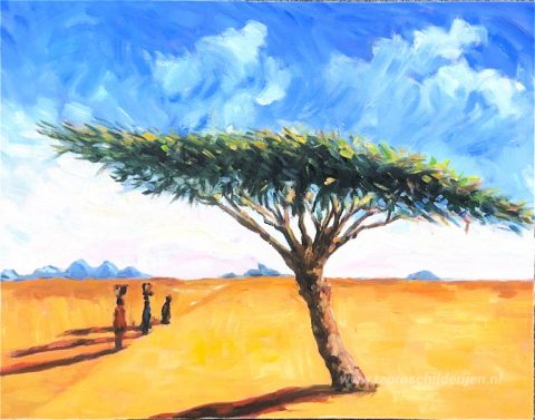 Schilderij in opdracht – foto van het voltooide schilderij