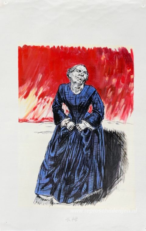 Kom naar mij  – met de hand geschilderde reproductie, foto van het voltooide schilderij