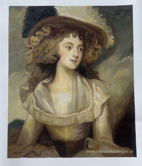 Sarah Ley, mevrouw Richard Tickell (1770-na 1817)  – met de hand geschilderde reproductie, foto van het voltooide schilderij