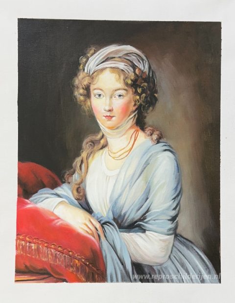 Portret van keizerin Elisabeth Alexejevna van Rusland – met de hand geschilderde reproductie, foto van het voltooide schilderij