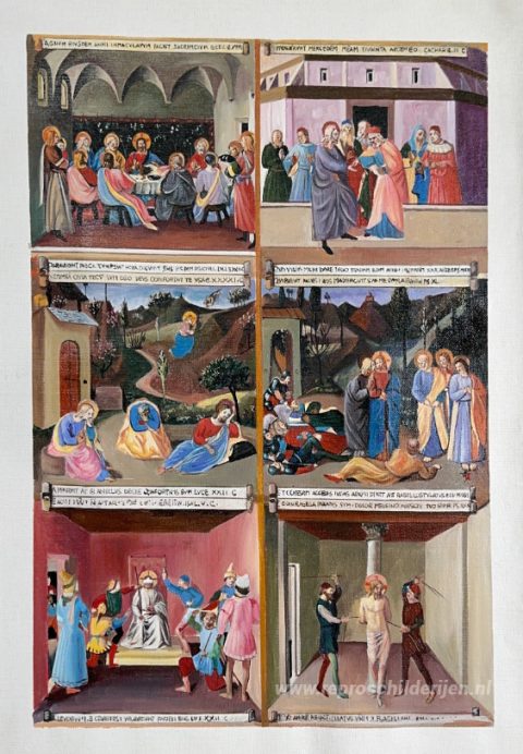 Schilderijen voor het Armadio degli Argenti – met de hand geschilderde reproductie, foto van het voltooide schilderij