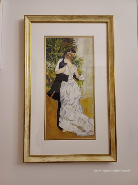 Dans in de stad – met de hand geschilderde reproductie, foto van het voltooide schilderij