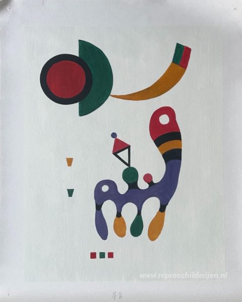 Samenstelling – met de hand geschilderde reproductie, foto van het voltooide schilderij