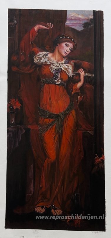 Morgan LeFay – met de hand geschilderde reproductie, foto van het voltooide schilderij