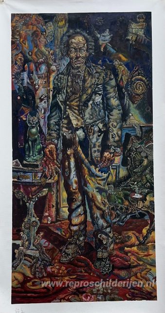 De foto van Dorian Gray – met de hand geschilderde reproductie, foto van het voltooide schilderij