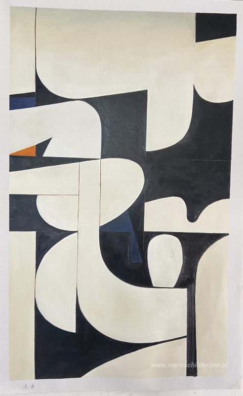 Samenstelling – met de hand geschilderde reproductie, foto van het voltooide schilderij
