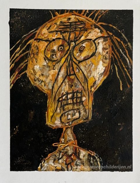 Grootmeester van de Buitenstaander  – met de hand geschilderde reproductie, foto van het voltooide schilderij