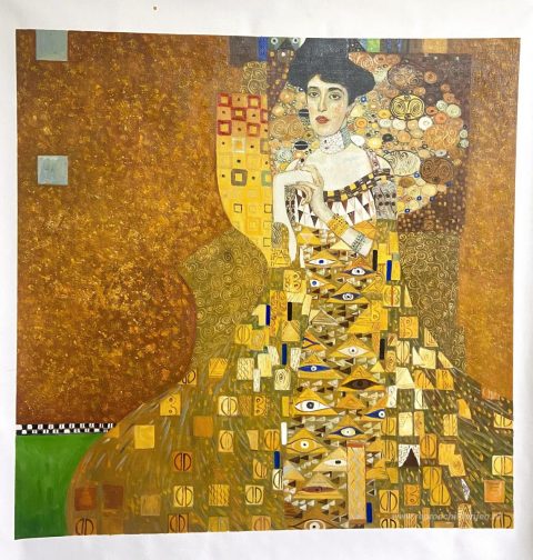 Portret van Adele Bloch-Bauer I – met de hand geschilderde reproductie, foto van het voltooide schilderij