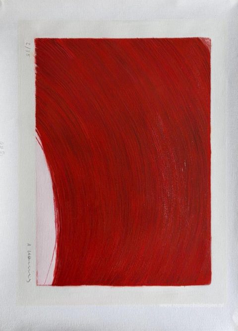 Ruggengraat – met de hand geschilderde reproductie, foto van het voltooide schilderij